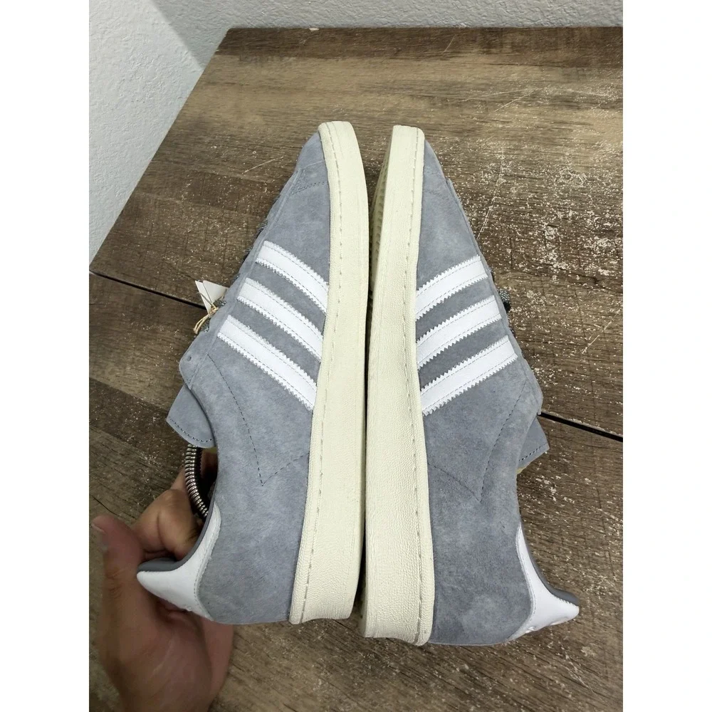 Adidas Campus 80s FZ6154 Mens Gray Suede Lace Up Lifestyle Sneakers Shoes Sz 11
